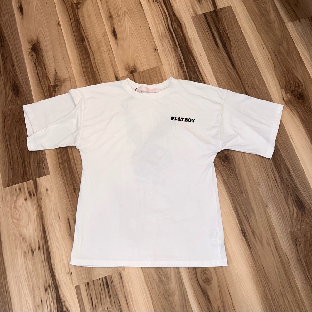 Playboy x Missguided Women’s White Tee Size 8